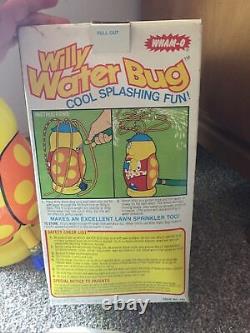 Vintage Wham-O 1980 Plastic Willy The Water Bug Water Sprinkler Toy IN BOX RARE