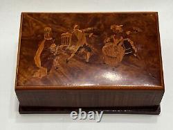 Vintage Wilhelm Renz Mobelfabrik wood box, Ballroom Scene