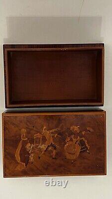 Vintage Wilhelm Renz Mobelfabrik wood box, Ballroom Scene