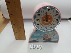Vintage Windup Clock 1950s Western Germany Rub A Dub Dub Clock And Music Box