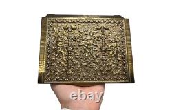 Vintage Women Jewelry Box Brass Handmade Trinket Germany Erhard & Sohne Souvenir