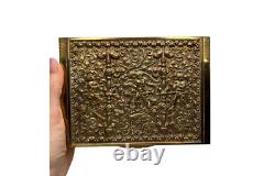 Vintage Women Jewelry Box Brass Handmade Trinket Germany Erhard & Sohne Souvenir