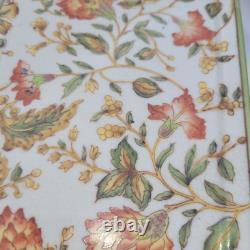 Vintage Wong Lee (WL 1895) Floral Crackled Ceramic & Bronze Lidded Box