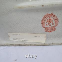 Vintage Wong Lee (WL 1895) Floral Crackled Ceramic & Bronze Lidded Box