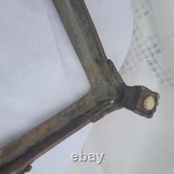 Vintage Wong Lee (WL 1895) Floral Crackled Ceramic & Bronze Lidded Box