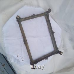 Vintage Wong Lee (WL 1895) Floral Crackled Ceramic & Bronze Lidded Box