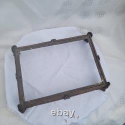 Vintage Wong Lee (WL 1895) Floral Crackled Ceramic & Bronze Lidded Box