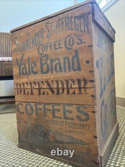 Vintage Wood Steinwender Stoffregen Yale Coffee Crate St. Louis Missouri Box Bin