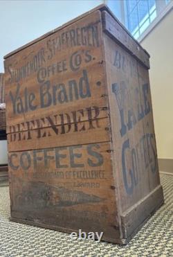 Vintage Wood Steinwender Stoffregen Yale Coffee Crate St. Louis Missouri Box Bin