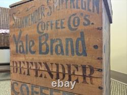 Vintage Wood Steinwender Stoffregen Yale Coffee Crate St. Louis Missouri Box Bin