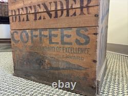 Vintage Wood Steinwender Stoffregen Yale Coffee Crate St. Louis Missouri Box Bin