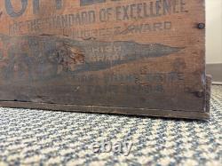 Vintage Wood Steinwender Stoffregen Yale Coffee Crate St. Louis Missouri Box Bin