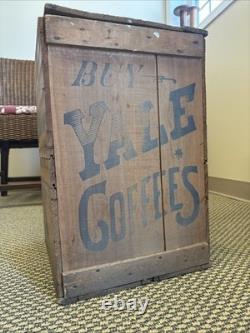 Vintage Wood Steinwender Stoffregen Yale Coffee Crate St. Louis Missouri Box Bin
