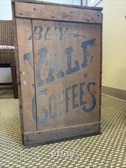 Vintage Wood Steinwender Stoffregen Yale Coffee Crate St. Louis Missouri Box Bin