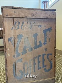 Vintage Wood Steinwender Stoffregen Yale Coffee Crate St. Louis Missouri Box Bin
