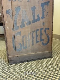 Vintage Wood Steinwender Stoffregen Yale Coffee Crate St. Louis Missouri Box Bin