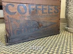 Vintage Wood Steinwender Stoffregen Yale Coffee Crate St. Louis Missouri Box Bin