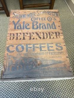 Vintage Wood Steinwender Stoffregen Yale Coffee Crate St. Louis Missouri Box Bin