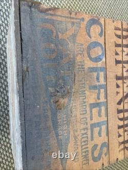 Vintage Wood Steinwender Stoffregen Yale Coffee Crate St. Louis Missouri Box Bin