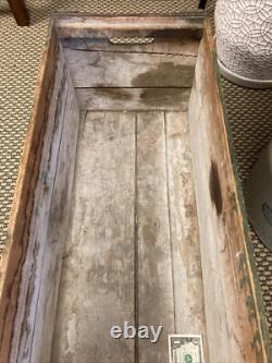 Vintage Wooden Banana Crate Inland Trading Chicago Illinois Hammond Indiana Box