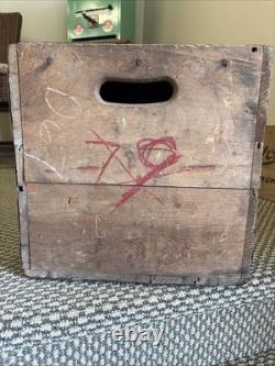 Vintage Wooden Crate Bottle Gamble Skogmo Monmouth Illinois Wood Box 1956