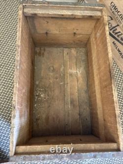 Vintage Wooden Crate Bottle Gamble Skogmo Monmouth Illinois Wood Box 1956