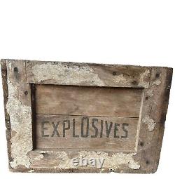 Vintage Wooden Crate Gold Medal Explosives Dynamite Wood Box