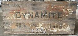 Vintage Wooden Crate Gold Medal Explosives Dynamite Wood Box