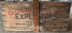 Vintage Wooden Crate Gold Medal Explosives Dynamite Wood Box