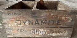 Vintage Wooden Crate Gold Medal Explosives Dynamite Wood Box