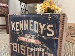 Vintage Wooden Crate Kennedy's Biscuit Crackers Chicago Illinois Box New York Co