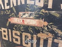 Vintage Wooden Crate Kennedy's Biscuit Crackers Chicago Illinois Box New York Co