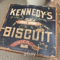 Vintage Wooden Crate Kennedy's Biscuit Crackers Chicago Illinois Box New York Co