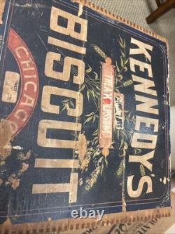 Vintage Wooden Crate Kennedy's Biscuit Crackers Chicago Illinois Box New York Co