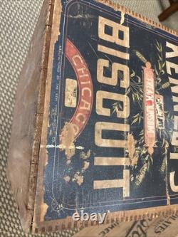 Vintage Wooden Crate Kennedy's Biscuit Crackers Chicago Illinois Box New York Co
