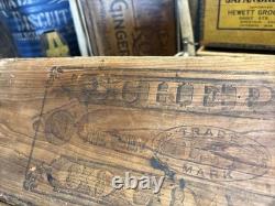 Vintage Wooden Crate LS Schepp's Cocoanut Advertising Wood Box Coconut