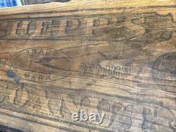 Vintage Wooden Crate LS Schepp's Cocoanut Advertising Wood Box Coconut