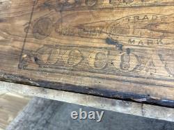 Vintage Wooden Crate LS Schepp's Cocoanut Advertising Wood Box Coconut
