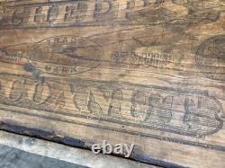 Vintage Wooden Crate LS Schepp's Cocoanut Advertising Wood Box Coconut