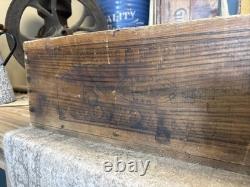 Vintage Wooden Crate LS Schepp's Cocoanut Advertising Wood Box Coconut