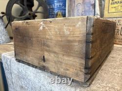 Vintage Wooden Crate LS Schepp's Cocoanut Advertising Wood Box Coconut
