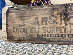 Vintage Wooden Crate Sears Roebuck Chicago Illinois Box Cheapest On Earth