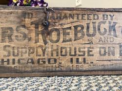 Vintage Wooden Crate Sears Roebuck Chicago Illinois Box Cheapest On Earth