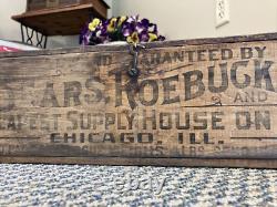 Vintage Wooden Crate Sears Roebuck Chicago Illinois Box Cheapest On Earth