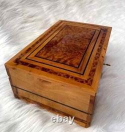 Vintage Wooden Decorative Trinket Boxes large Storage Jewelry Box Treasure Chest