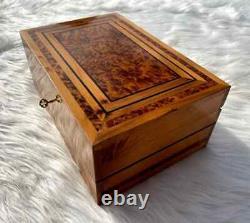 Vintage Wooden Decorative Trinket Boxes large Storage Jewelry Box Treasure Chest