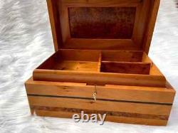 Vintage Wooden Decorative Trinket Boxes large Storage Jewelry Box Treasure Chest