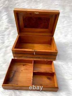 Vintage Wooden Decorative Trinket Boxes large Storage Jewelry Box Treasure Chest