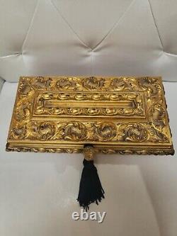 Vintage Wooden Gold Gilt Box