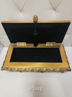 Vintage Wooden Gold Gilt Box